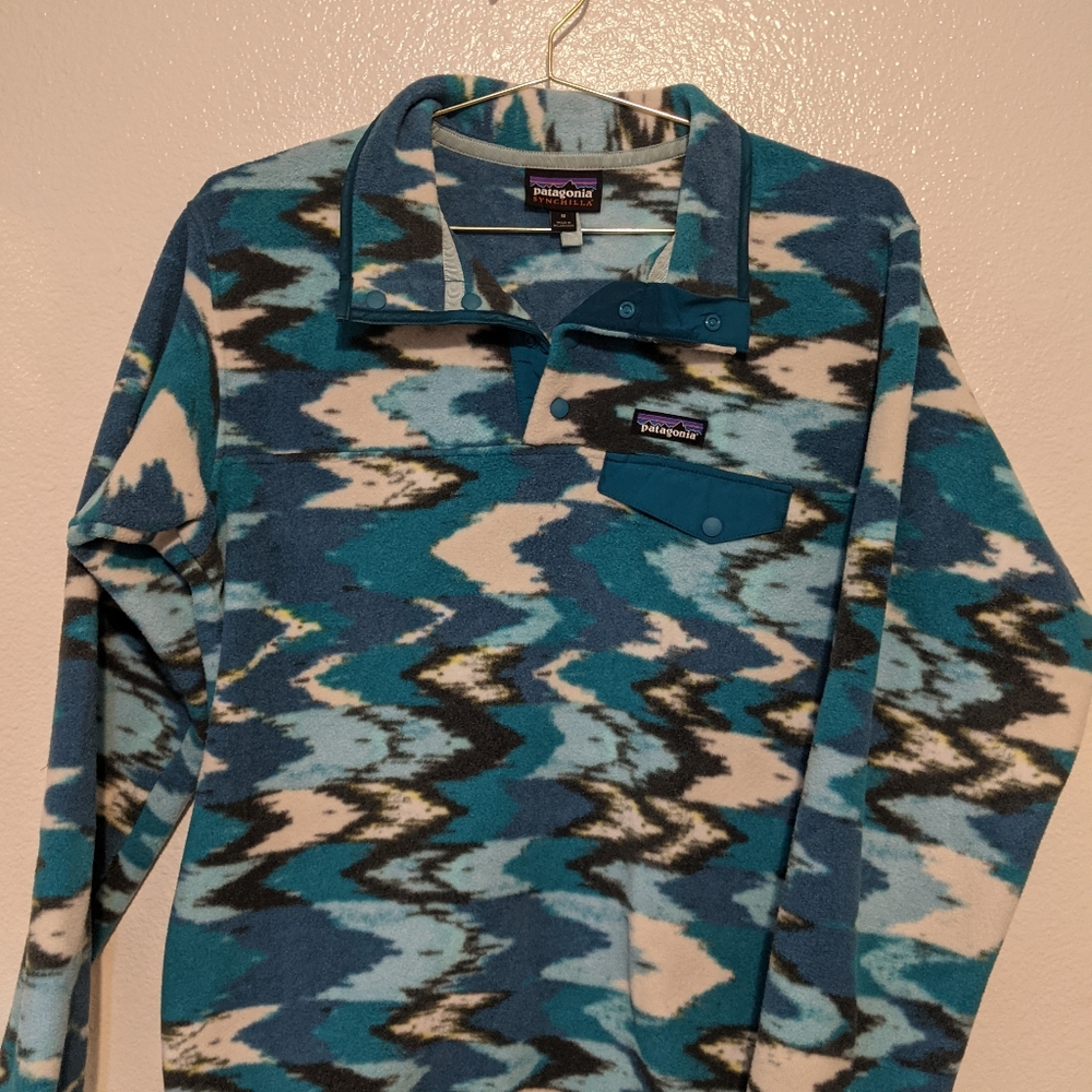 Patagonia Synchilla Snap T Trout Tales Medium - Picture 8 of 9
